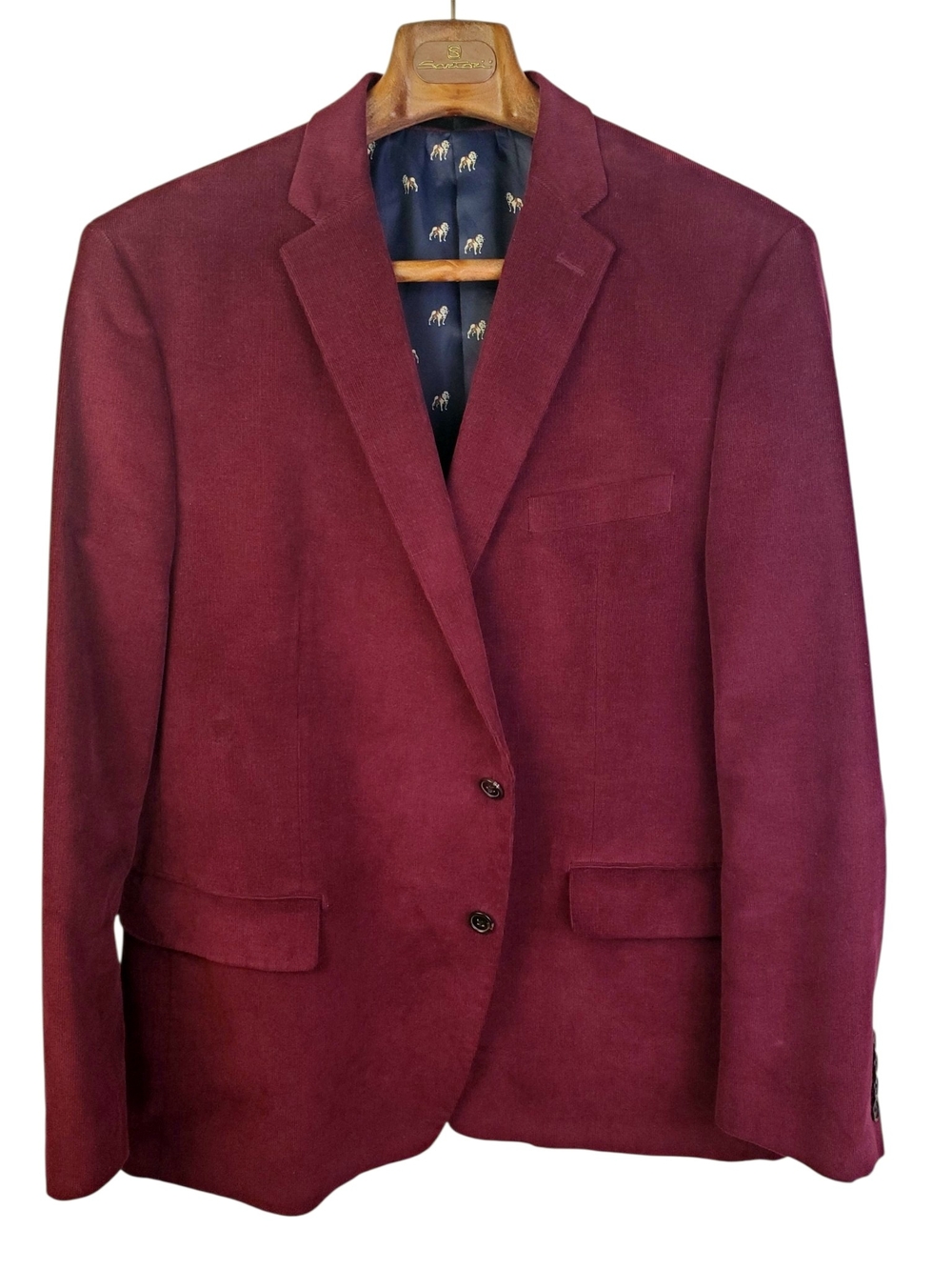 Lauren Ralph Lauren Burgundy Corduroy Sport Coat Blazer 46R Like New